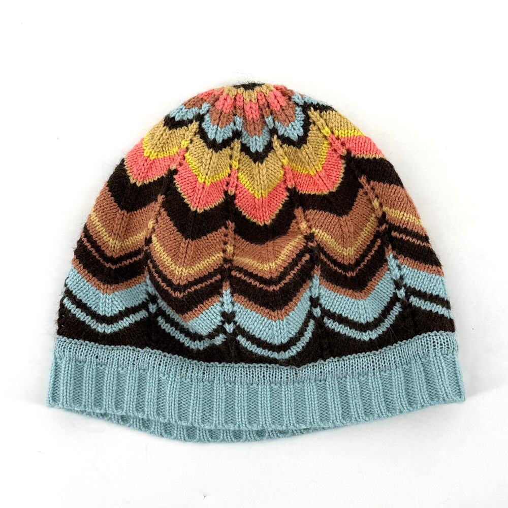 Missoni for Target Chevron Zig Zag Knit Beanie Hat Multicolor Womens One Size